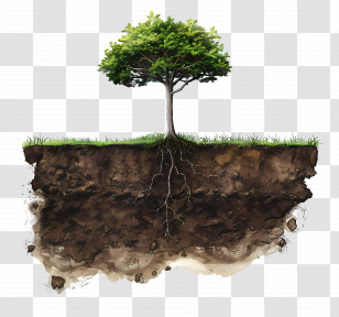 Soil Land - Tree With Deep Roots Transparent PNG