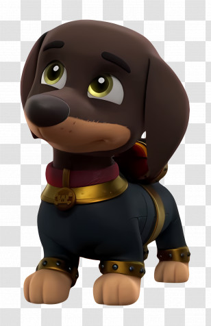 Paw Patrol - Sad Cartoon Dog With Collar Transparent PNG
