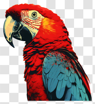 Parrot - Vibrantly Colored Parrot Illustration Transparent PNG