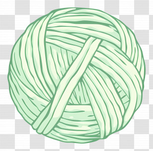 Yarn Ball - Green Yarn Ball Illustration Transparent PNG