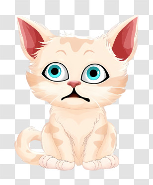 White Kitten - Cute Cat With Blue Eyes Transparent PNG