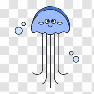 Jellyfish - Cute Jellyfish Transparent PNG