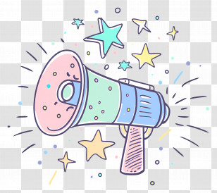 Loudspeaker - Colorful Megaphone Illustration Transparent PNG