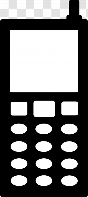Telephone Silhouette Clip Art - Smartphone - No Cell Phone Clipart Transparent PNG