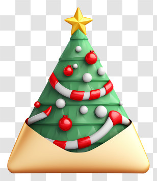 Christmas Tree - Festive Christmas Tree With Ornaments Transparent PNG