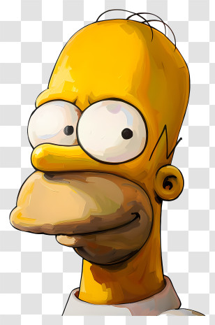 Simpsons - Homer Simpson Portrait Transparent PNG
