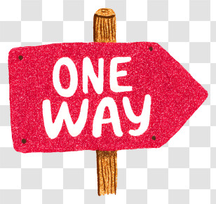 One Way Sign - One Way Traffic Sign Transparent PNG