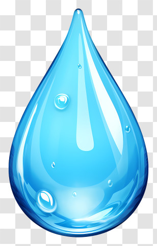 Realistic Water Drop - Blue Water Drop Illustration Transparent PNG