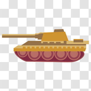 Tank - Illustrated Tank Design With Armored Features Transparent PNG