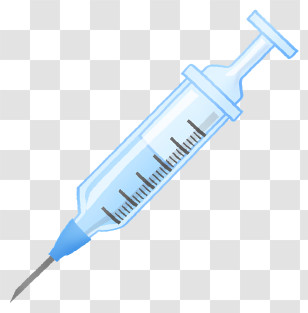 Icon - Blue Syringe Illustration For Medical Use Transparent PNG