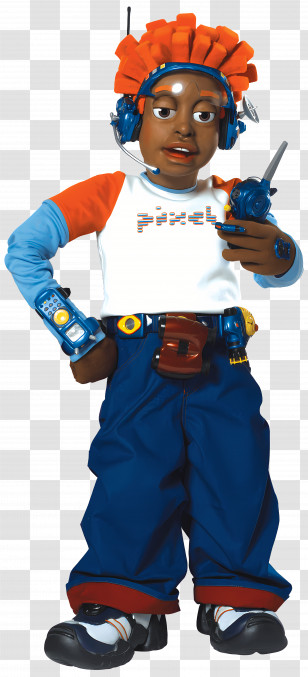 Lazytown - Cartoon Character With Red Hair And Gadgets Transparent PNG