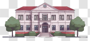 Mansion - Large Classical Building Illustration Transparent PNG