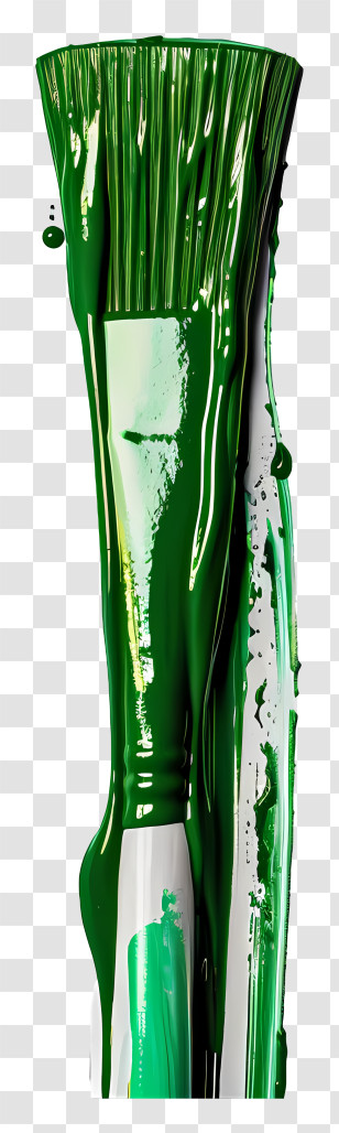 Green Brush - Green Paint Brush Stroke Transparent PNG