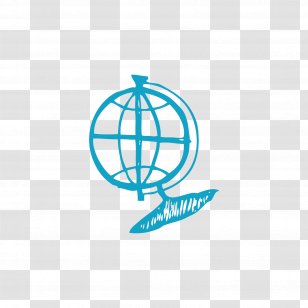 Globe Drawing Icon - Blue Transparent PNG