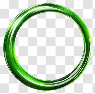 Green Circle Frame - Green Circular Decorative Frame Transparent PNG