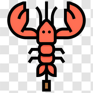 Street Food - Cartoon Lobster Icon In Red Transparent PNG
