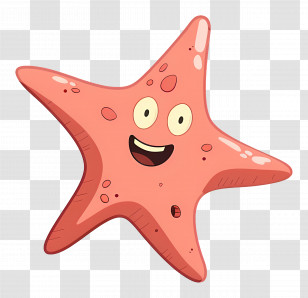 Patrick Star - Smiling Starfish Cartoon Illustration Transparent PNG
