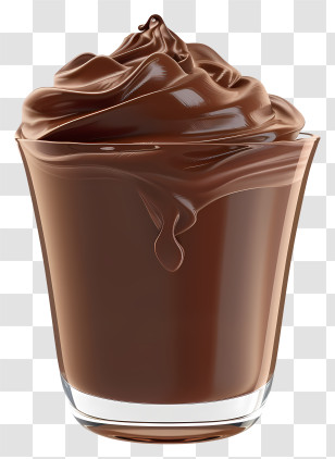 Chocolate Mousse Day - Glass Cup Of Chocolate Dessert Transparent PNG