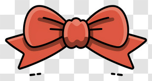 Red Bow - Bright Red Bow Tie Illustration Transparent PNG