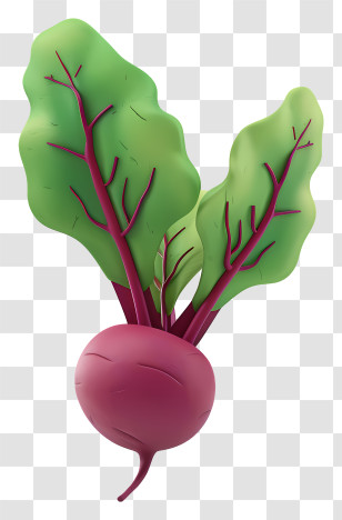 Beetroot - Beetroot With Green Leaves Illustration Transparent PNG