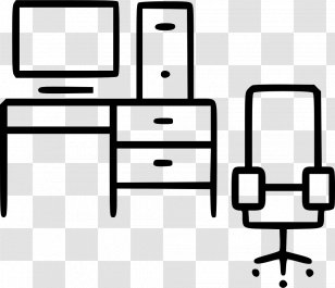 Table Desk Furniture Clip Art - Black Transparent PNG