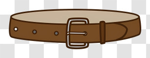 Icon - Classic Brown Leather Belt Transparent PNG