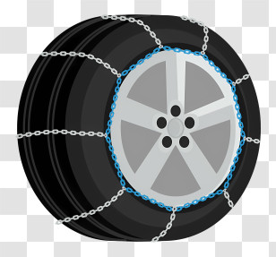 Icon - Tire With Snow Chains Transparent PNG