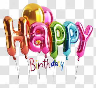 Happy Birthday - Colorful Balloon Happy Birthday Letters Transparent PNG