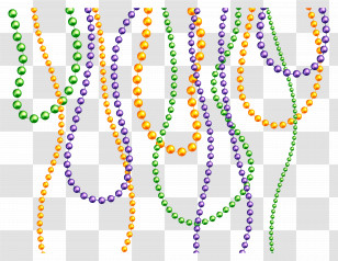 Mardi Beads - Colorful Beads For Mardi Gras Transparent PNG