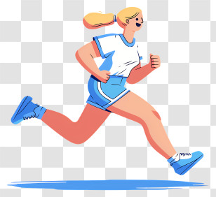 Girl Running - Running Woman In Sportswear Transparent PNG