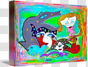 Visual Arts Gallery Wrap Canvas - Cartoon - Panic Attack Transparent PNG