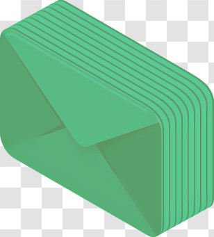 It - Stack Of Green Envelopes Transparent PNG