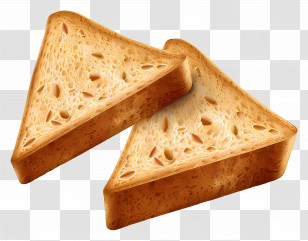 Toasted Bread - Slices Of Toasted Golden Bread Transparent PNG