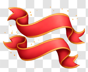 Red Satin Ribbon - Red Decorative Ribbon Banners Transparent PNG