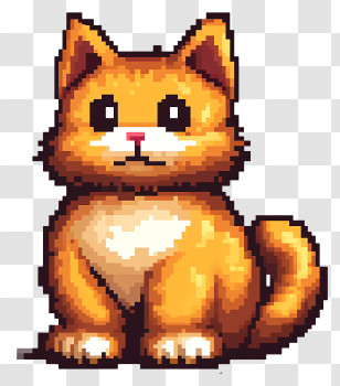 Pixel Cat - Pixel Art Cat Illustration Transparent PNG