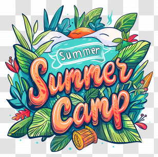 Summer Camp - Colorful Summer Camp Illustration Transparent PNG