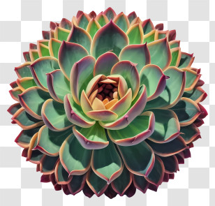Succulent - Colorful Flower Succulent Plant Petals Leaves Growth Stage Transparent PNG