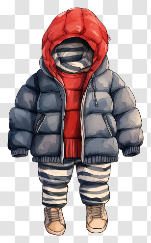Winter Jacket - Winter Outfit With Hoodie Transparent PNG