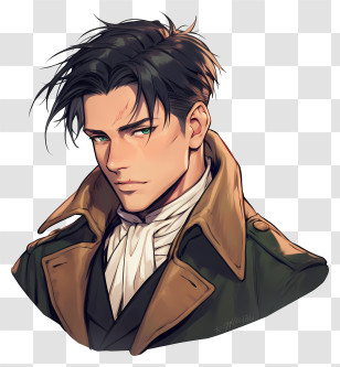 Attack On Titan - Stylish Man With Cool Attitude Transparent PNG