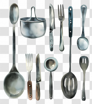 Utensils - Various Kitchen Utensils For Cooking Transparent PNG