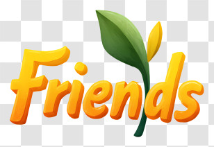 Friends Logo - Playful Friends Leaf Logo Transparent PNG