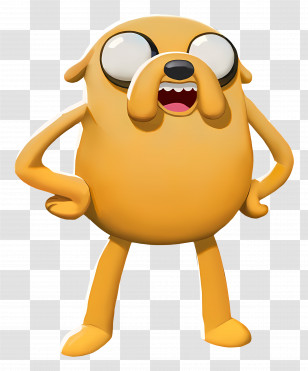 Jake The Dog - Happy Cartoon Dog With Big Smile Transparent PNG