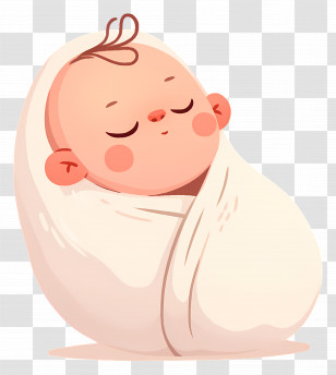 World Prematurity Day - Sleeping Baby Wrapped In A Soft Blanket Transparent PNG