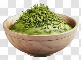 Matcha Powder - Bowl Of Matcha Green Tea Powder Illustration Transparent PNG