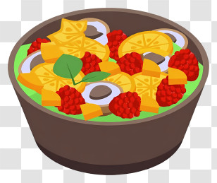 Bowl Of Mixed Food - Colorful Fruit Salad Bowl Transparent PNG