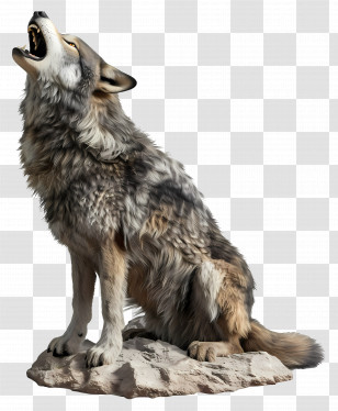 Wolf Howling - Majestic Howling Wolf In The Wild Transparent PNG