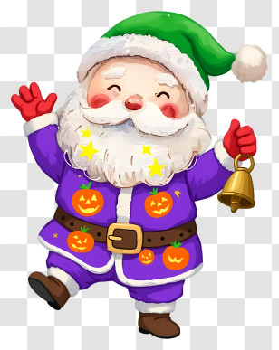 Christmas Santa Claus - Santa Claus In Purple Suit Transparent PNG