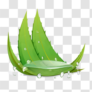 Aloe Vera - Aloe Vera Leaves With Gel Transparent PNG