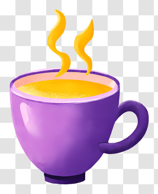Purple Coffee Cup - Purple Steaming Mug Transparent PNG