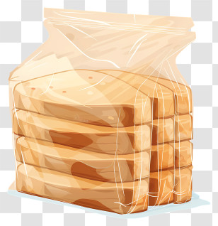 Plastic Bread Packaging - Packaged Sliced Bread Transparent PNG